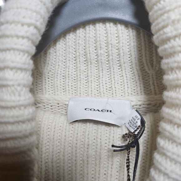 Coach Signature Wool Blend Poncho - Picture 7 of 8